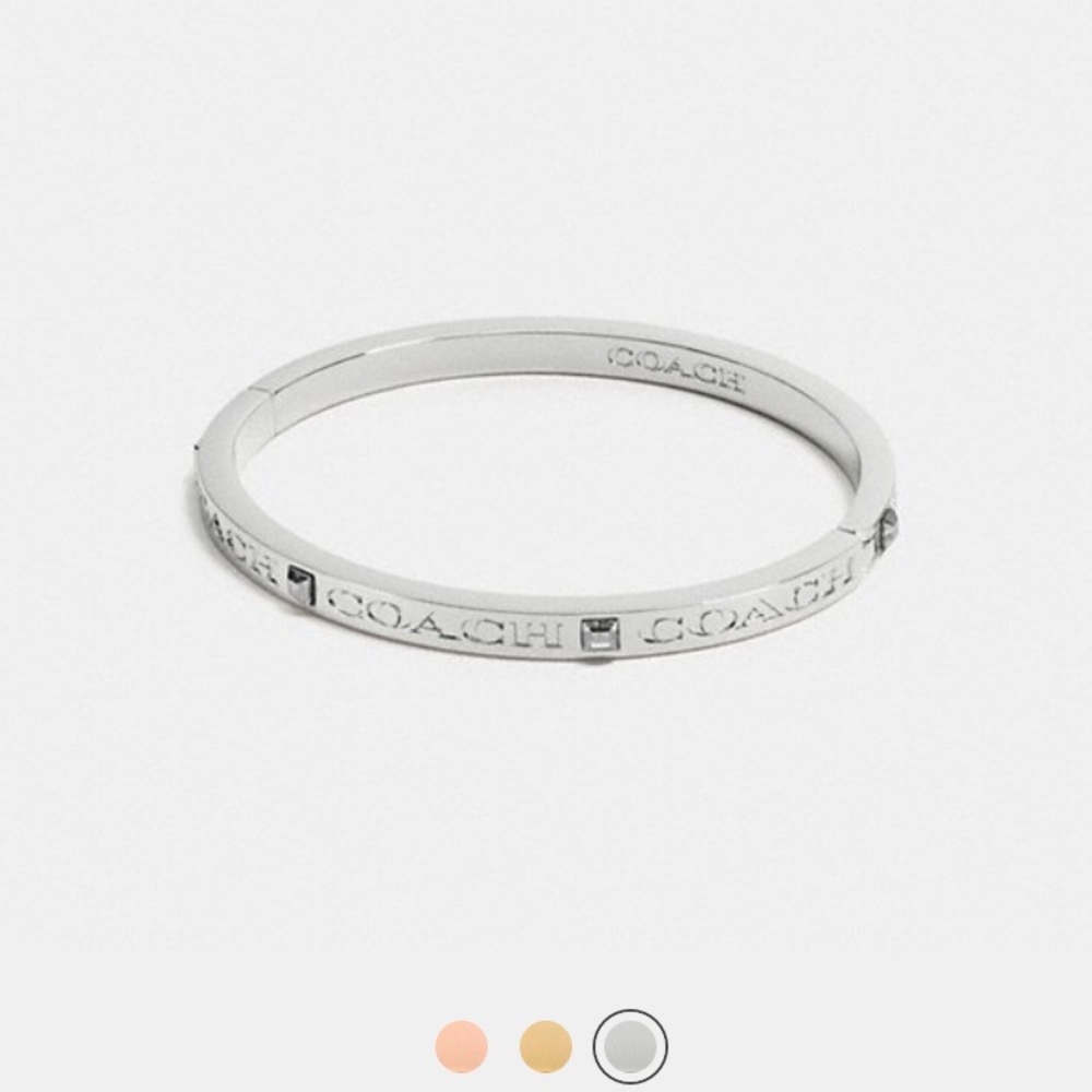 coach pave hinged bangle